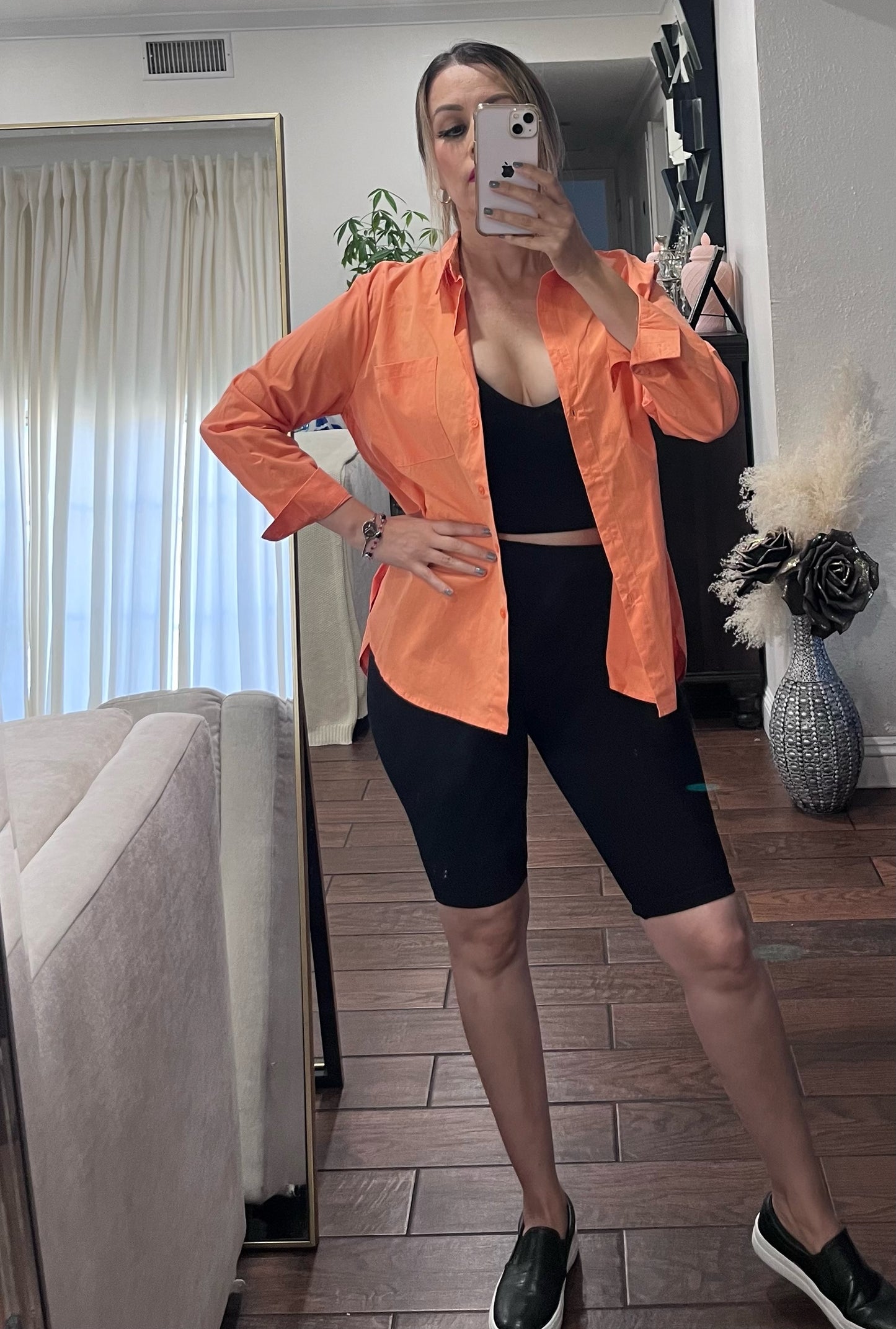 Orange - Pamela Button Down