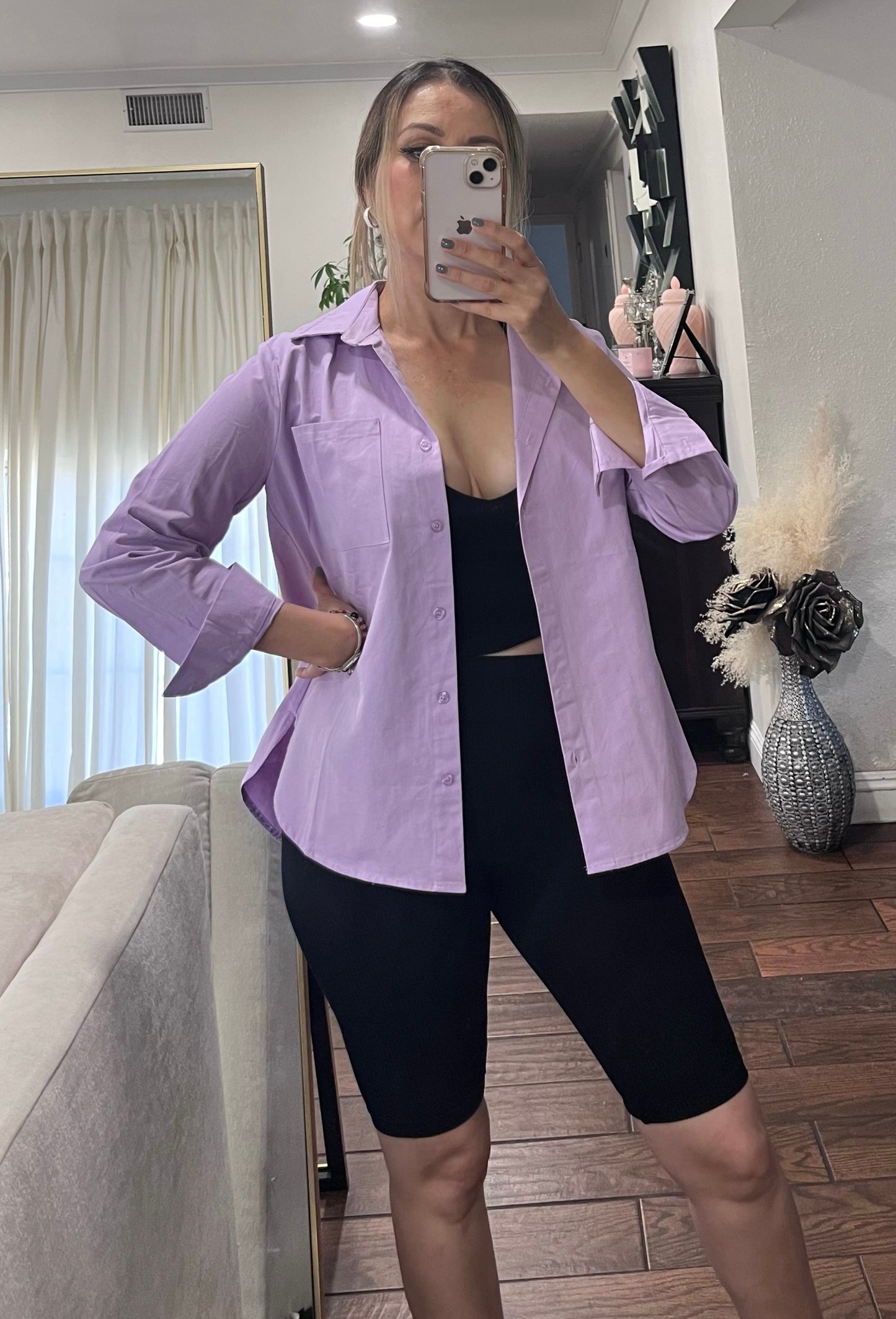 Lavender - Pamela Button Down